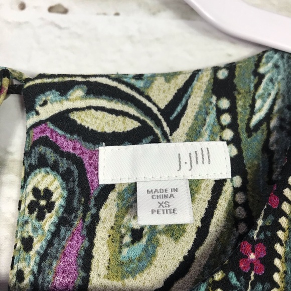 J. Jill Paisley Layered LongSleeve Scoop Tunic Top - Picture 7 of 8